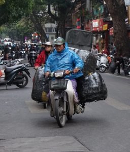Vietnam Motorbike Hanoi Full of Bags