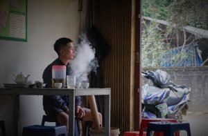 Smoking and Tea in Ha Giang Vietnam