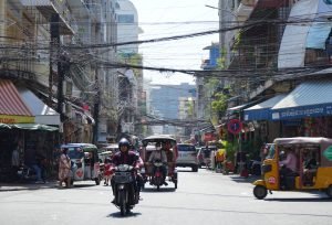 Phnom Penh City Center in Cambodia Tuktuk